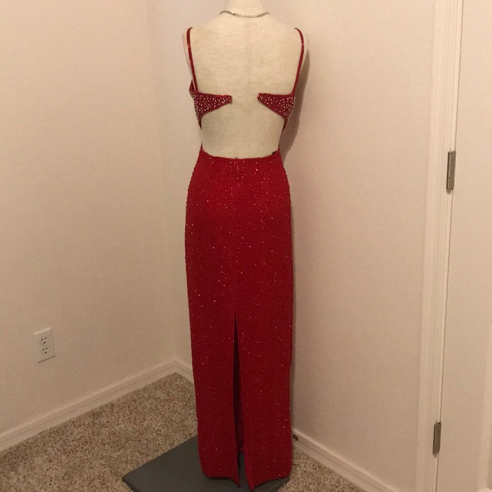 Scarlet Red Scala Style Evening Gown Or Prom Dress - image 6